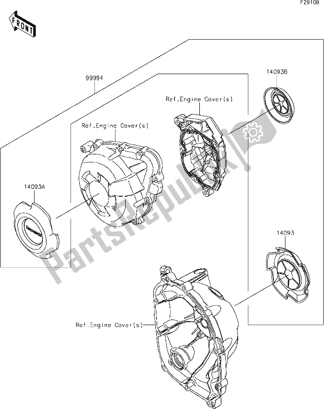 All parts for the 69 Accessory(crankcase Ring) of the Kawasaki Z 1000 2018