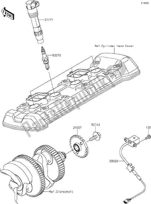 All parts for the 24 Ignition System of the Kawasaki Z 1000 2019