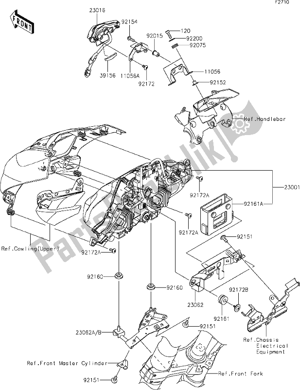 Todas las partes para 53 Headlight(s) de Kawasaki Z 1000 2019