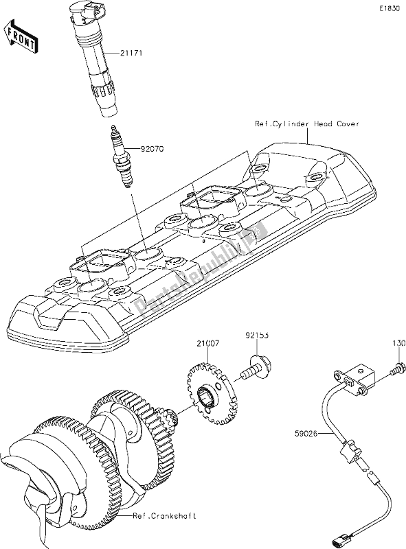 All parts for the 24 Ignition System of the Kawasaki Z 1000 2020