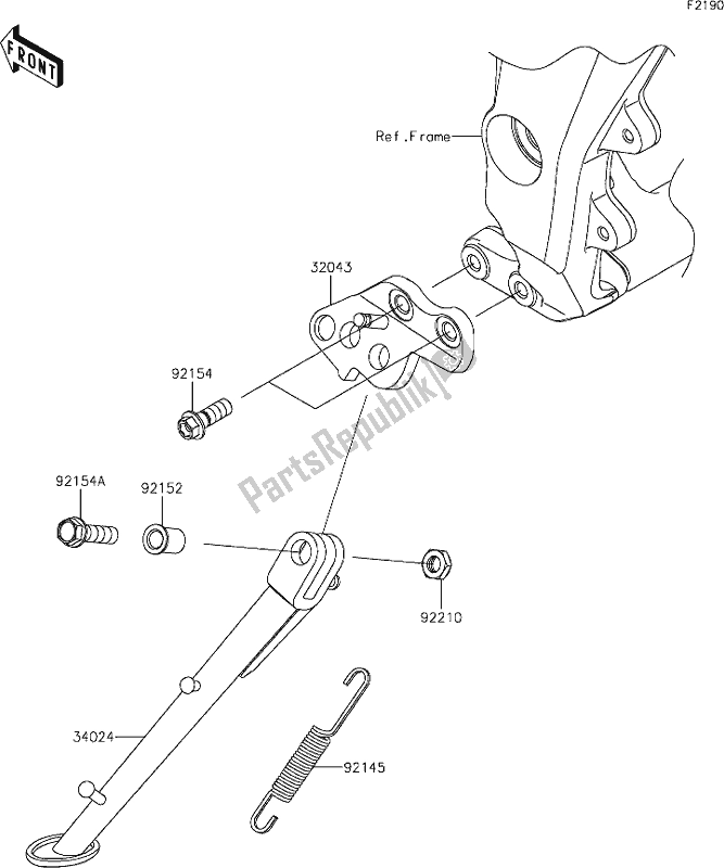 All parts for the 36 Stand(s) of the Kawasaki Z 1000 2020