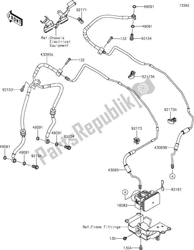 Tutte le parti per il 41 Brake Piping del Kawasaki Z 1000 2020