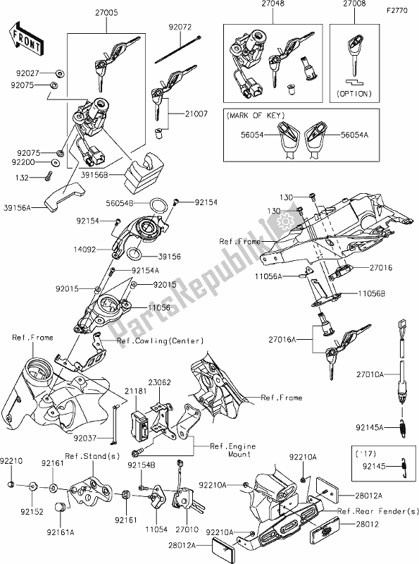 Wszystkie części do 58 Ignition Switch Kawasaki Z 1000 2020