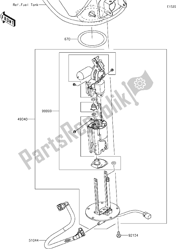 All parts for the 19 Fuel Pump of the Kawasaki Z 1000 2021