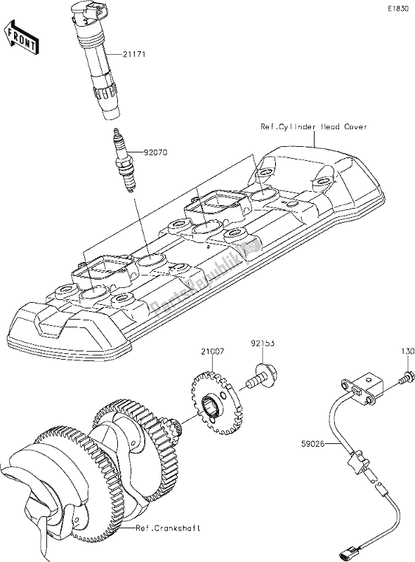 All parts for the 24 Ignition System of the Kawasaki Z 1000 2021