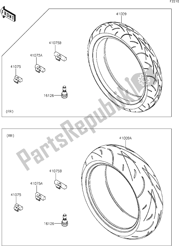 All parts for the 37 Tires of the Kawasaki Z 1000 2021