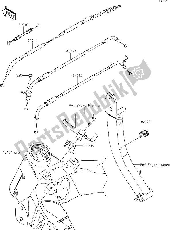 All parts for the 51 Cables of the Kawasaki Z 1000 2021