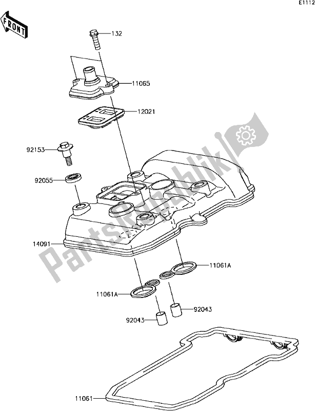 Todas las partes para B-4 Cylinder Head Cover de Kawasaki Z 300 2017