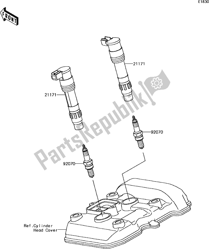 Todas las partes para C-11ignition System de Kawasaki Z 300 2017