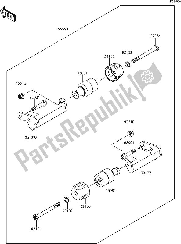 Todas las partes para G-9 Accessory(engine Guard) de Kawasaki Z 300 2017