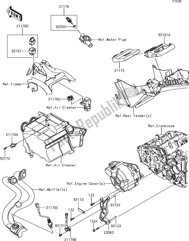 All parts for the 18 Fuel Injection of the Kawasaki Z 300 2018