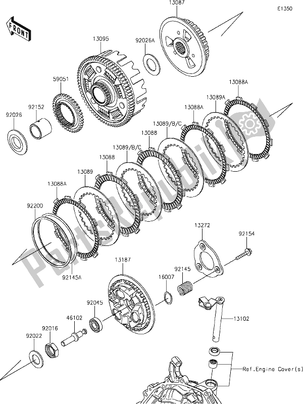 All parts for the 10 Clutch of the Kawasaki Z 400 2019