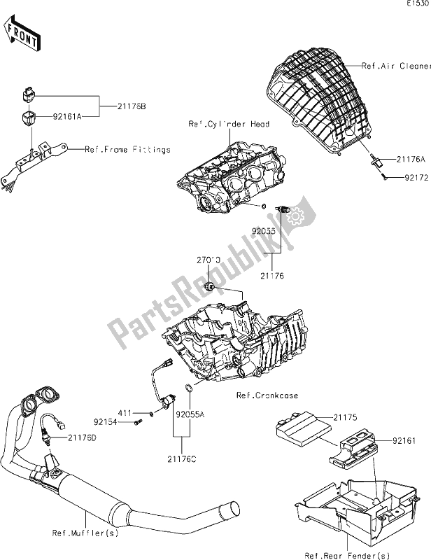 Wszystkie części do 20 Fuel Injection Kawasaki Z 400 2019