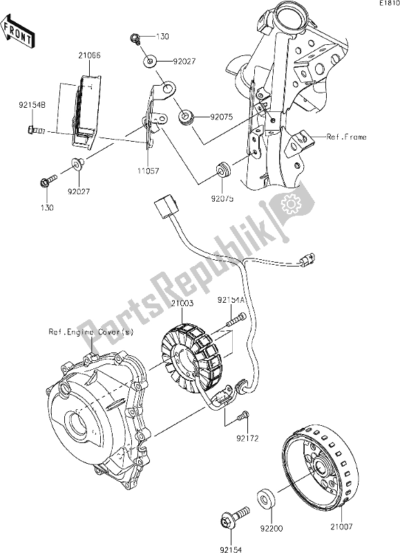 Wszystkie części do 23 Generator Kawasaki Z 400 2019