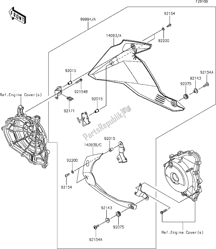 All parts for the 69 Accessory(lower Cowling) of the Kawasaki Z 400 2019