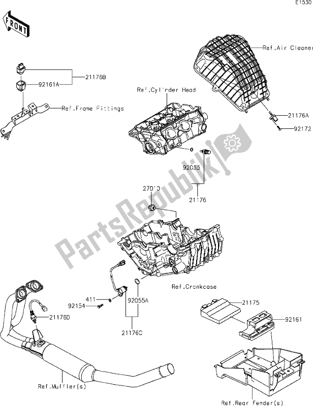 Todas las partes para 20 Fuel Injection de Kawasaki Z 400 2020