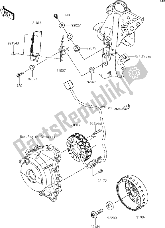 Tutte le parti per il 23 Generator del Kawasaki Z 400 2020