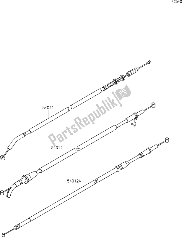 All parts for the 52 Cables of the Kawasaki Z 400 2020