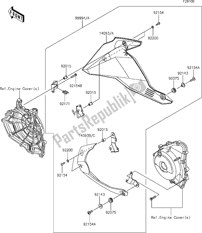 Todas las partes para 69 Accessory(lower Cowling) de Kawasaki Z 400 2020