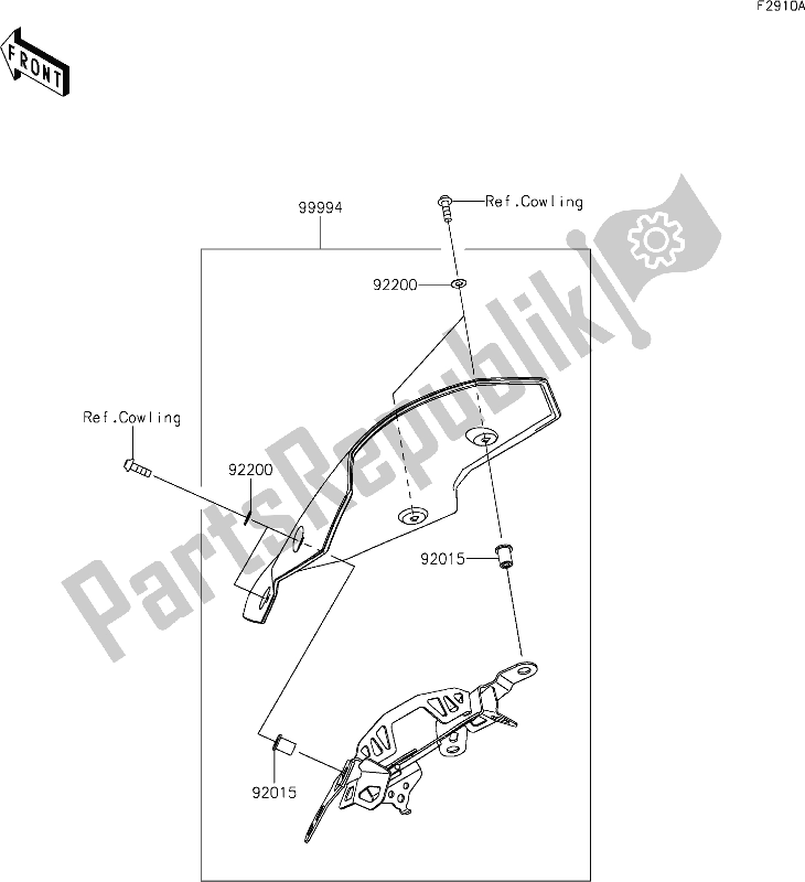 All parts for the 66 Accessory(meter Cover) of the Kawasaki Z 400 2021