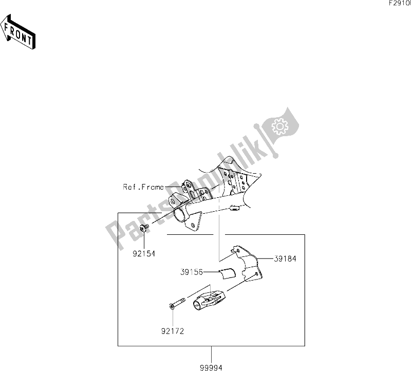 Alle onderdelen voor de 71 Accessory(helmet Lock) van de Kawasaki Z 400 2021
