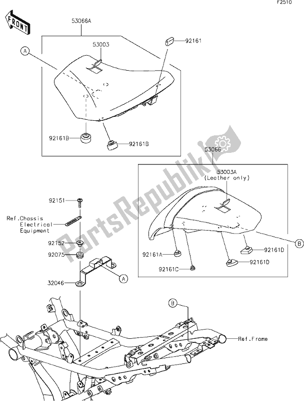 All parts for the 49 Seat of the Kawasaki Z 650 2020