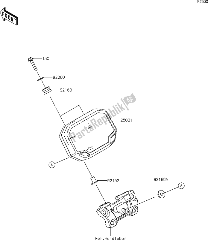 All parts for the 50 Meter(s) of the Kawasaki Z 650 2020