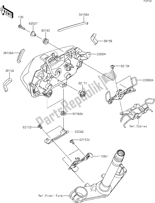 Tutte le parti per il 53 Headlight(s) del Kawasaki Z 650 2020