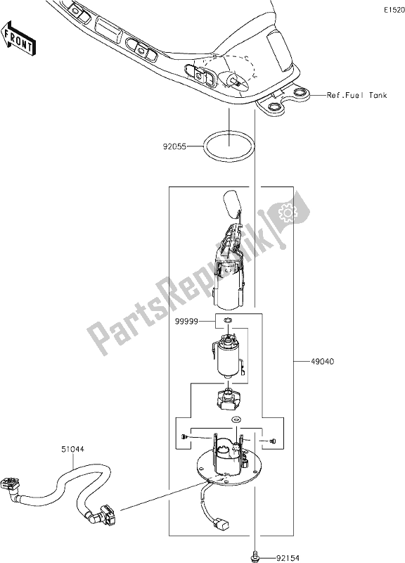 Tutte le parti per il 19 Fuel Pump del Kawasaki Z 650 2021