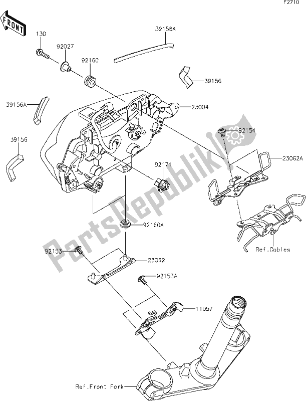 Alle onderdelen voor de 53 Headlight(s) van de Kawasaki Z 650 2021