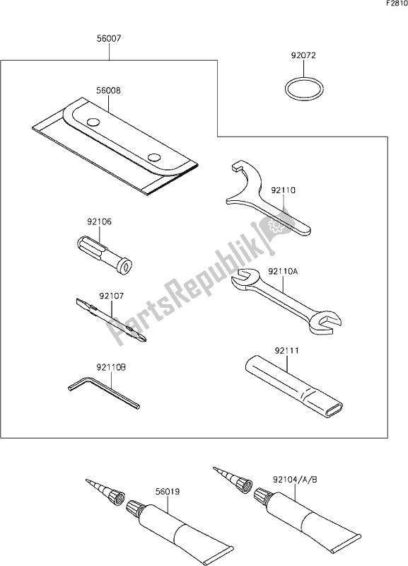 Tutte le parti per il 58 Owner's Tools del Kawasaki Z 650 2021