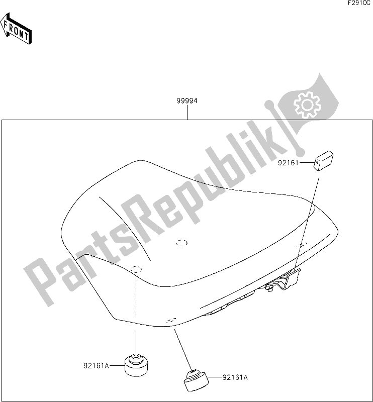 Tutte le parti per il 67 Accessory(high Seat) del Kawasaki Z 650 2021