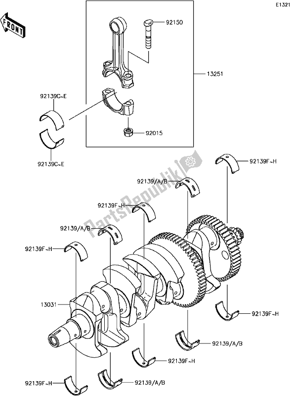 Todas las partes para B-10crankshaft de Kawasaki Z 900 2017