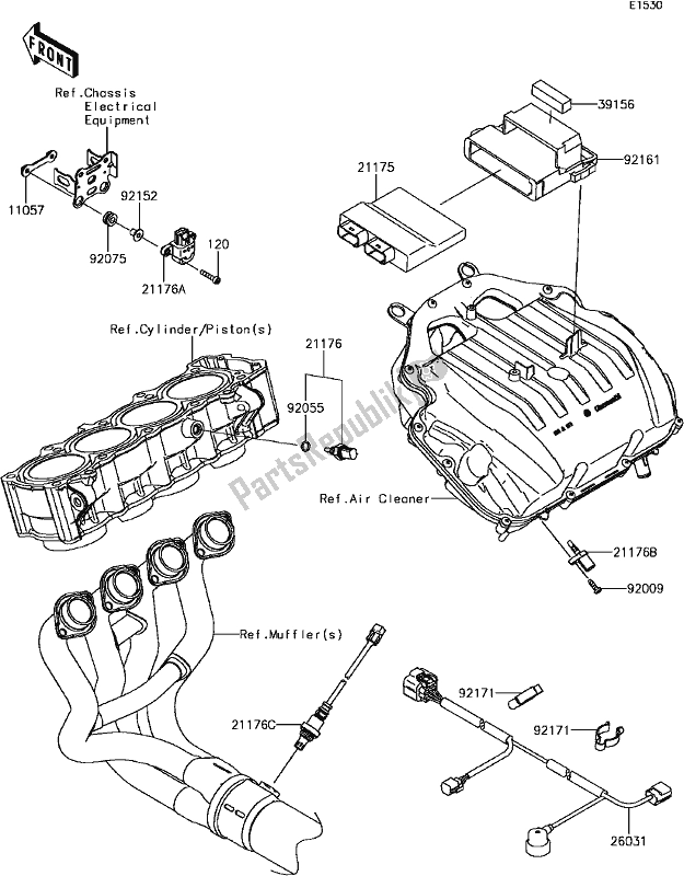 Wszystkie części do C-10fuel Injection Kawasaki Z 900 2017