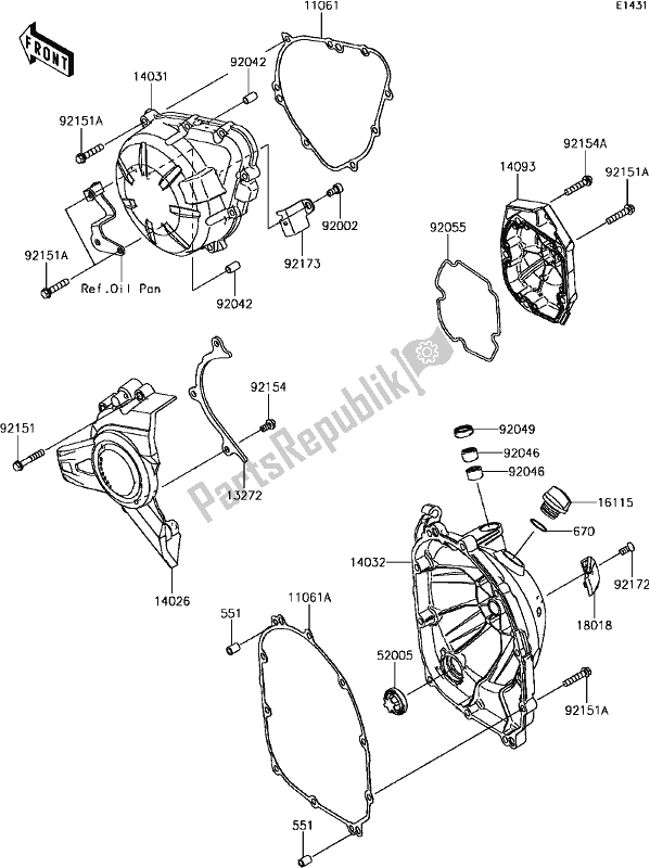 Todas las partes para C-6 Engine Cover(s) de Kawasaki Z 900 2017