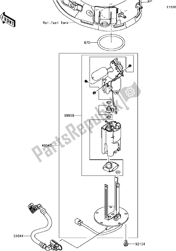 Todas las partes para C-9 Fuel Pump de Kawasaki Z 900 2017