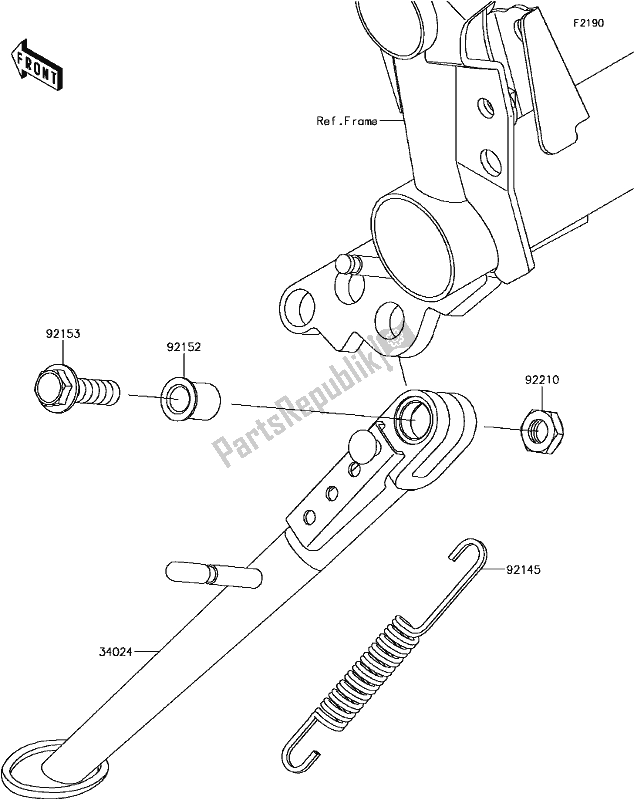 All parts for the E-11stand(s) of the Kawasaki Z 900 2017