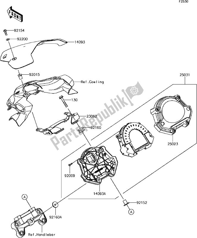 All parts for the F-14meter(s) of the Kawasaki Z 900 2017