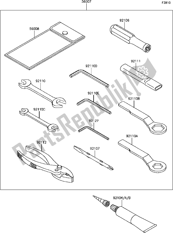 Todas las partes para G-10owner's Tools de Kawasaki Z 900 2017