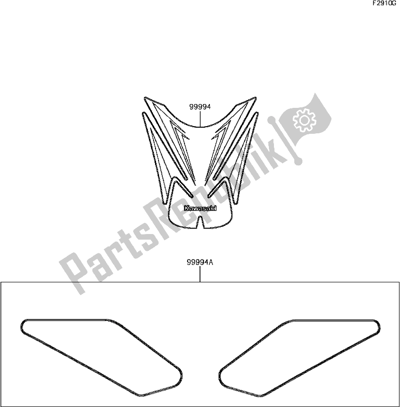 All parts for the H-10accessory(pads) of the Kawasaki Z 900 2017