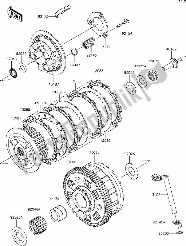 All parts for the 10 Clutch of the Kawasaki Z 900 2018