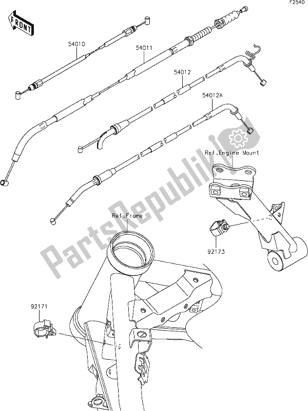 Wszystkie części do 50 Cables Kawasaki Z 900 2018