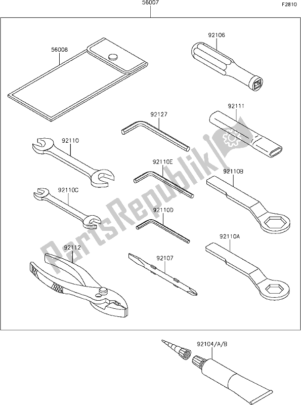 Toutes les pièces pour le 57 Owner's Tools du Kawasaki Z 900 2018