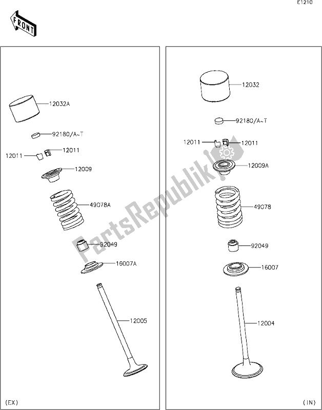 Toutes les pièces pour le 6 Valve(s) du Kawasaki Z 900 2018