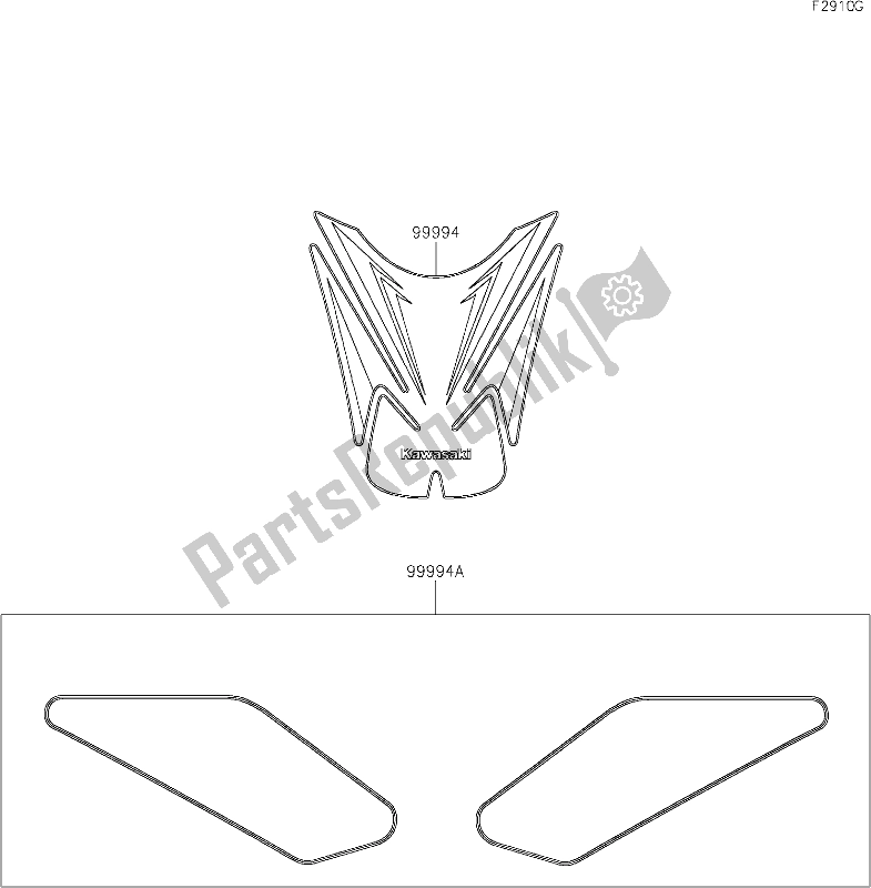 Toutes les pièces pour le 73 Accessory(pads) du Kawasaki Z 900 2018