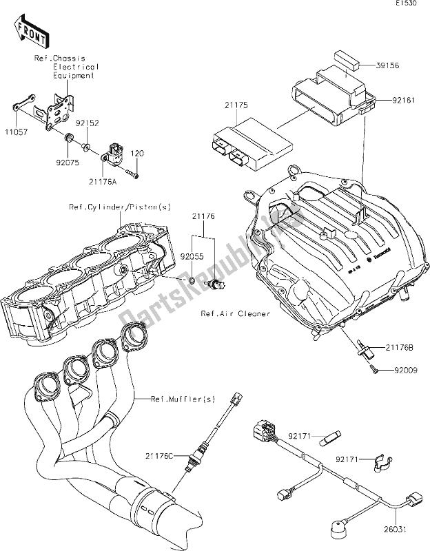 All parts for the 20 Fuel Injection of the Kawasaki Z 900 2019