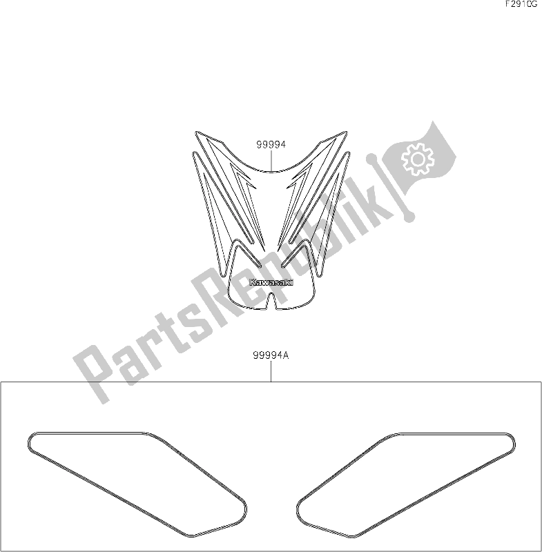 All parts for the 73 Accessory(pads) of the Kawasaki Z 900 2019