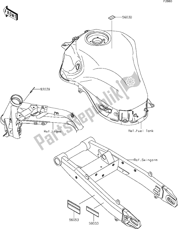 Tutte le parti per il 58 Labels del Kawasaki Z 900 2020