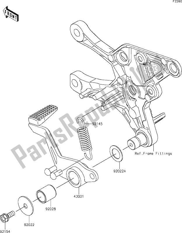 Tutte le parti per il 39 Brake Pedal del Kawasaki Z 900 2021