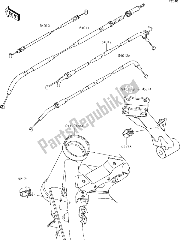 All parts for the 50 Cables of the Kawasaki Z 900 2021